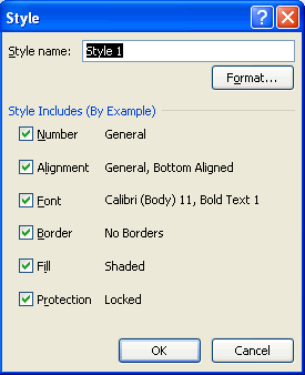 The New Cell Style Window In Excel 2007
